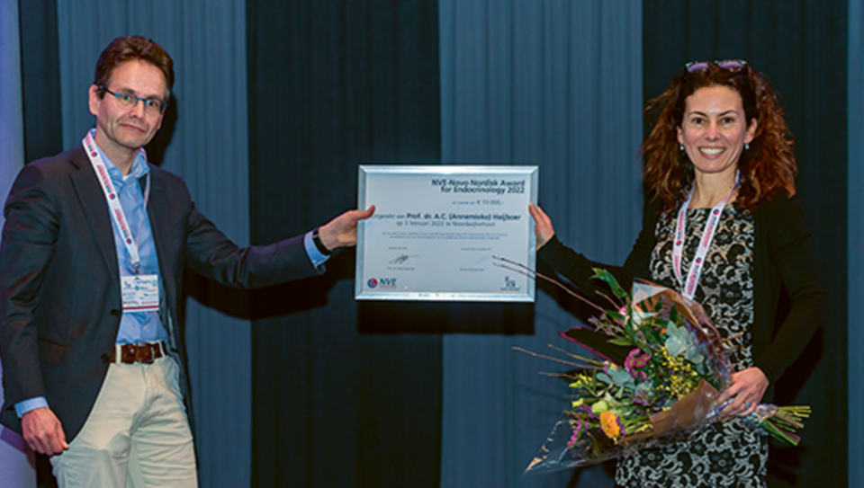Annemieke Heijboer heeft de NVE NovoNordisk Award gewonnen